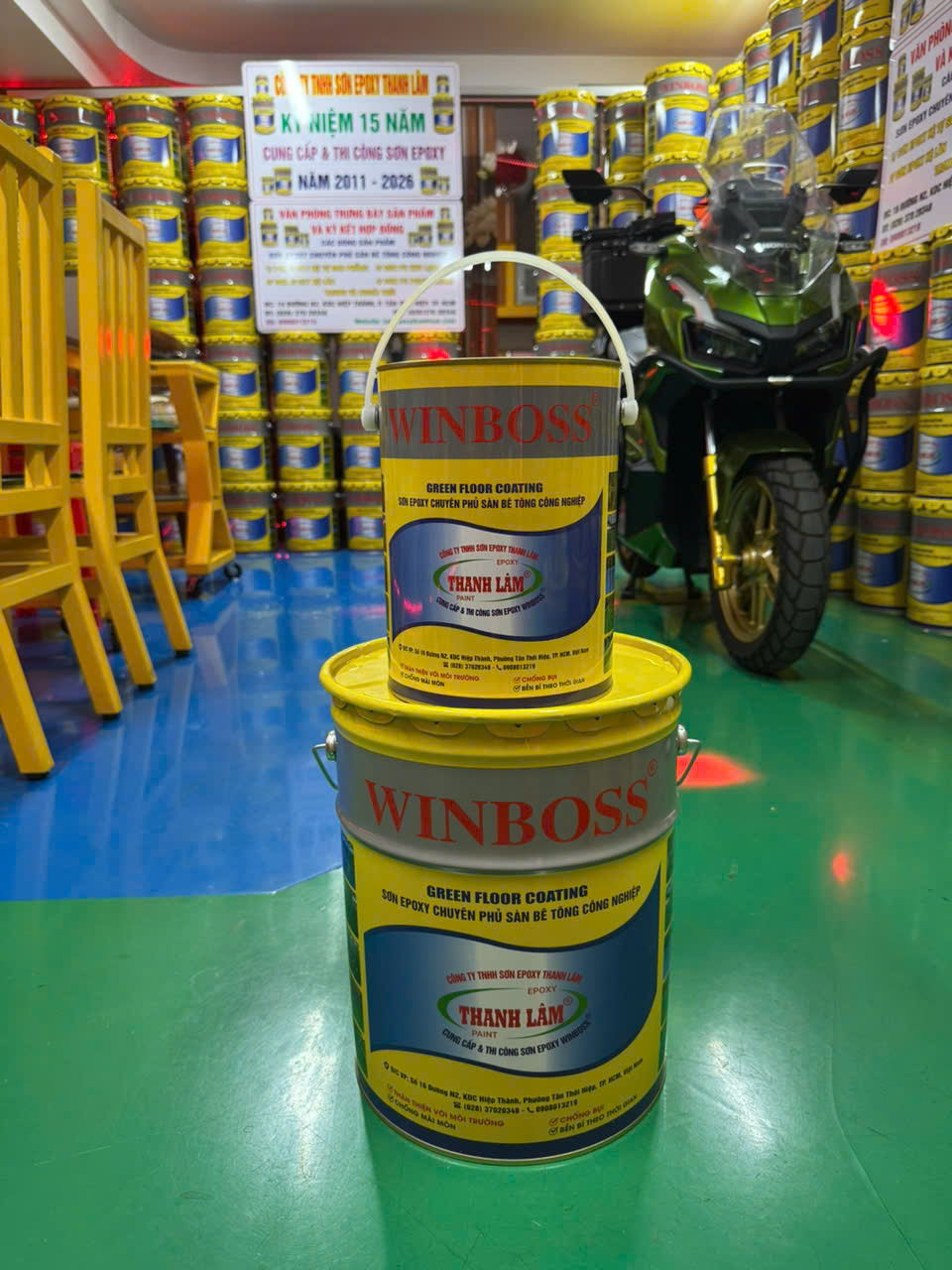 Sơn Epoxy Winboss hệ lăn 2 lớp